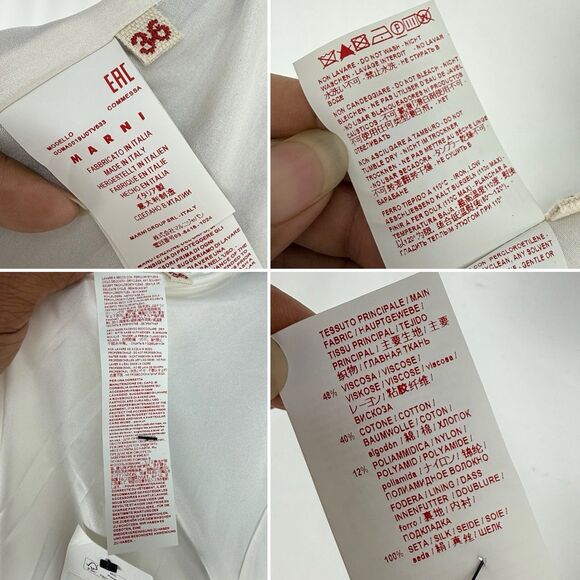 Marni Made in Italy Blue A-Line Skirt Size 36, USA 0 Contrast Stitch Zip Back - Picture 10 of 16